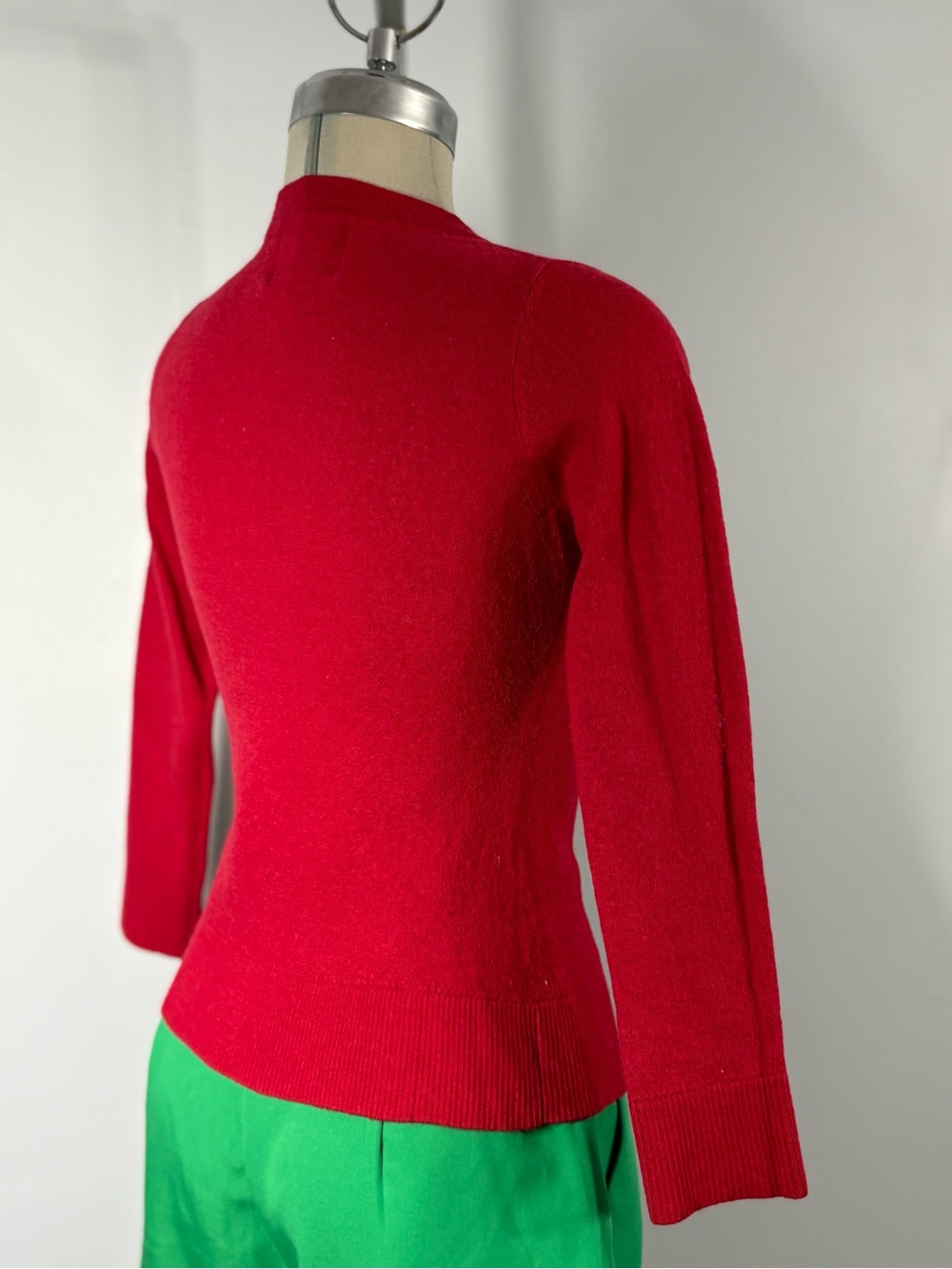 Banana Republic Red Button-Front Ruffle-Edge Cardigan - Picture 8 of 13